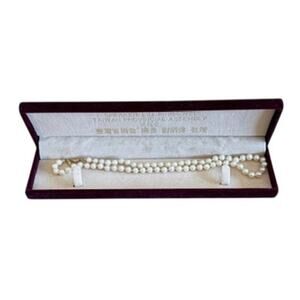 Cultured Pearl Necklace 1926 Clasp Vintage Taiwan Speaker Gift Box